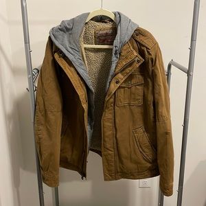 Men’s Levi Strauss Co Dark khaki Sherpa Lined Jacket